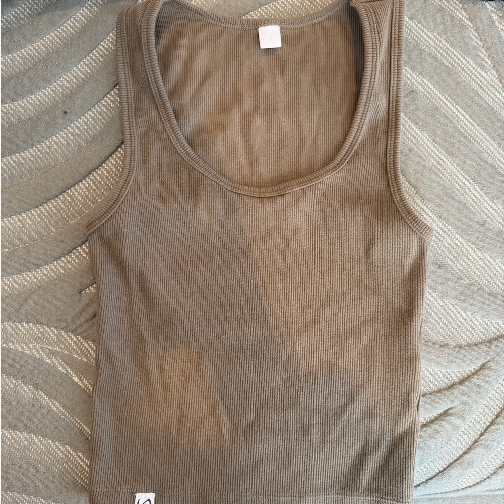 3 TLF Ribbed Scoop Neck Tank Top - Tan, white, black 15$ each